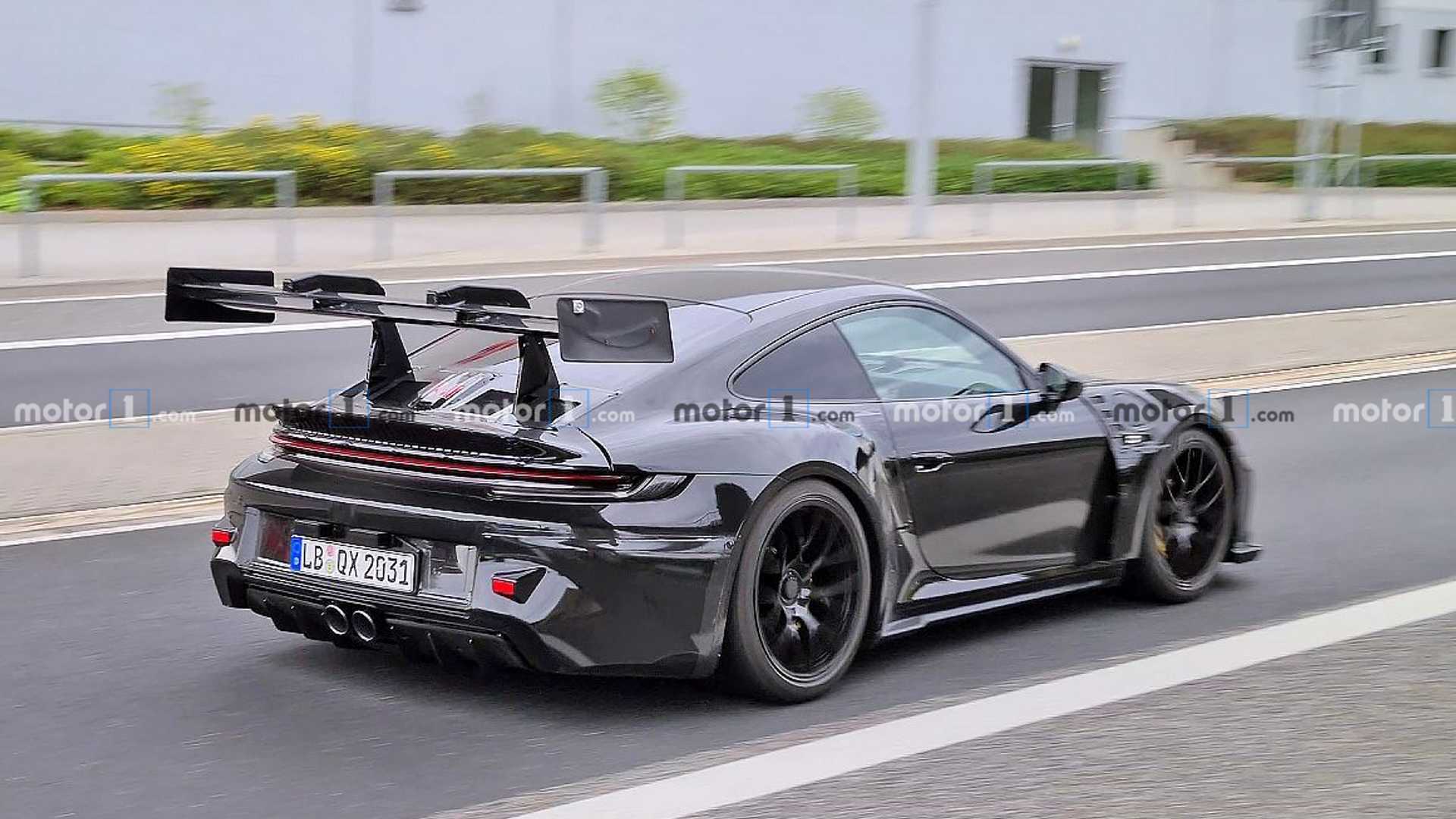 Porsche 911 GT3 RS Spy Video Captures Active Rear Wing In Action