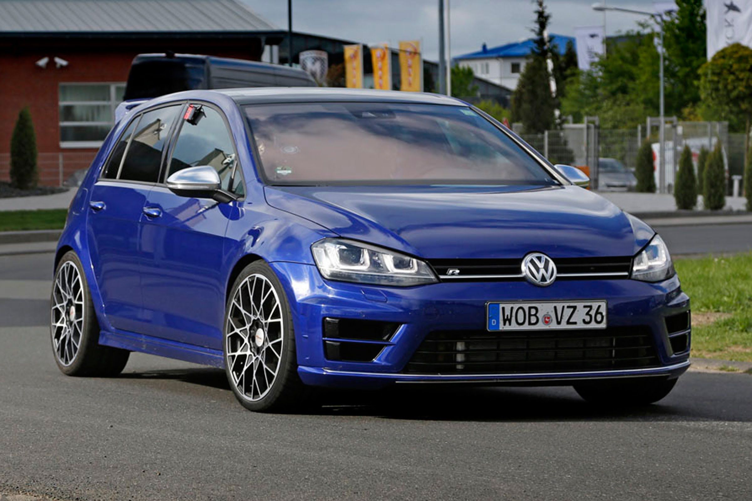 The 2016 Volkswagen Golf R420 is spied up close