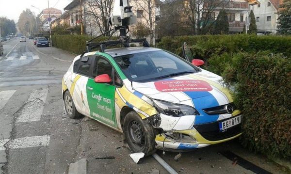 Google Maps StreetView car crashes in Serbia