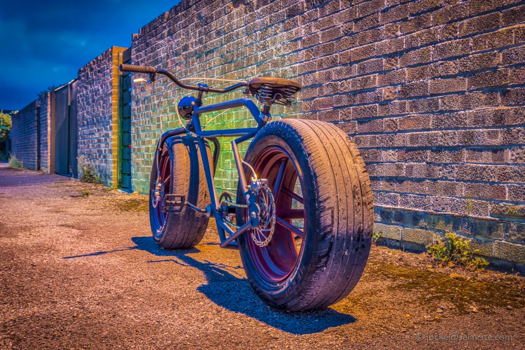 This Homemade Bicycle Uses Car Rims and Wheels