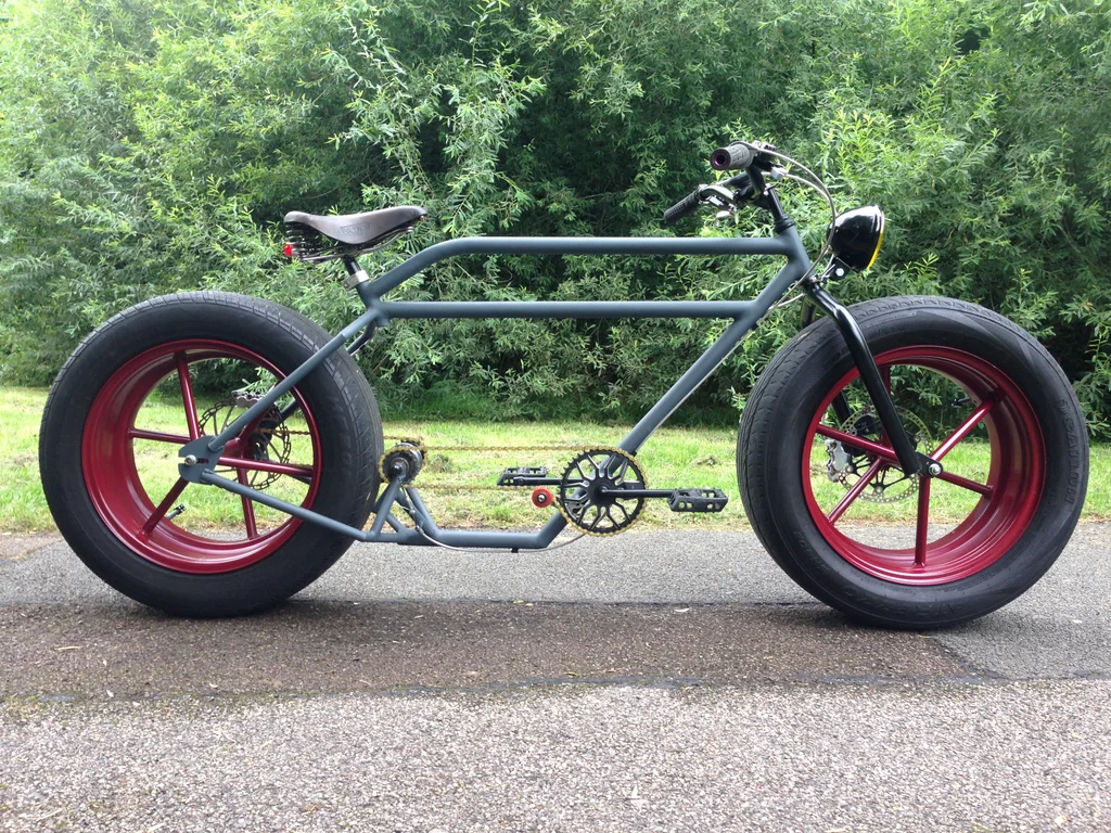 This Homemade Bicycle Uses Car Rims and Wheels