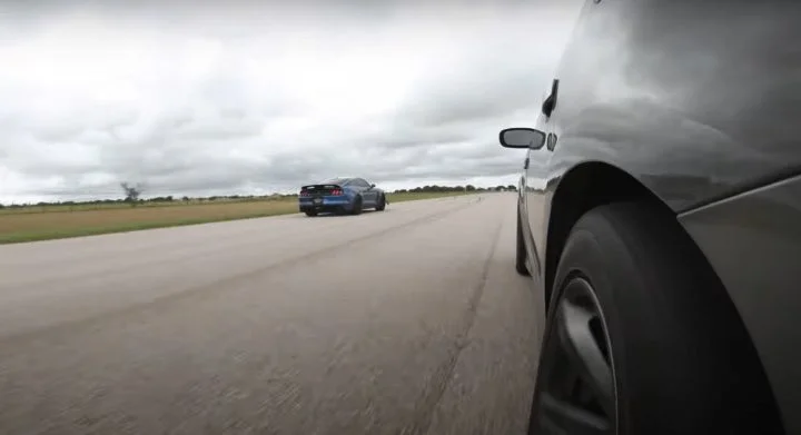 Shelby GT350 Drag Races Charger Hellcat with A Predictable End result