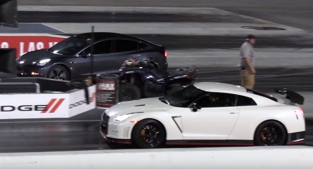 Can A Tesla Model 3 Beat A Nissan GT-R In A Drag Race?