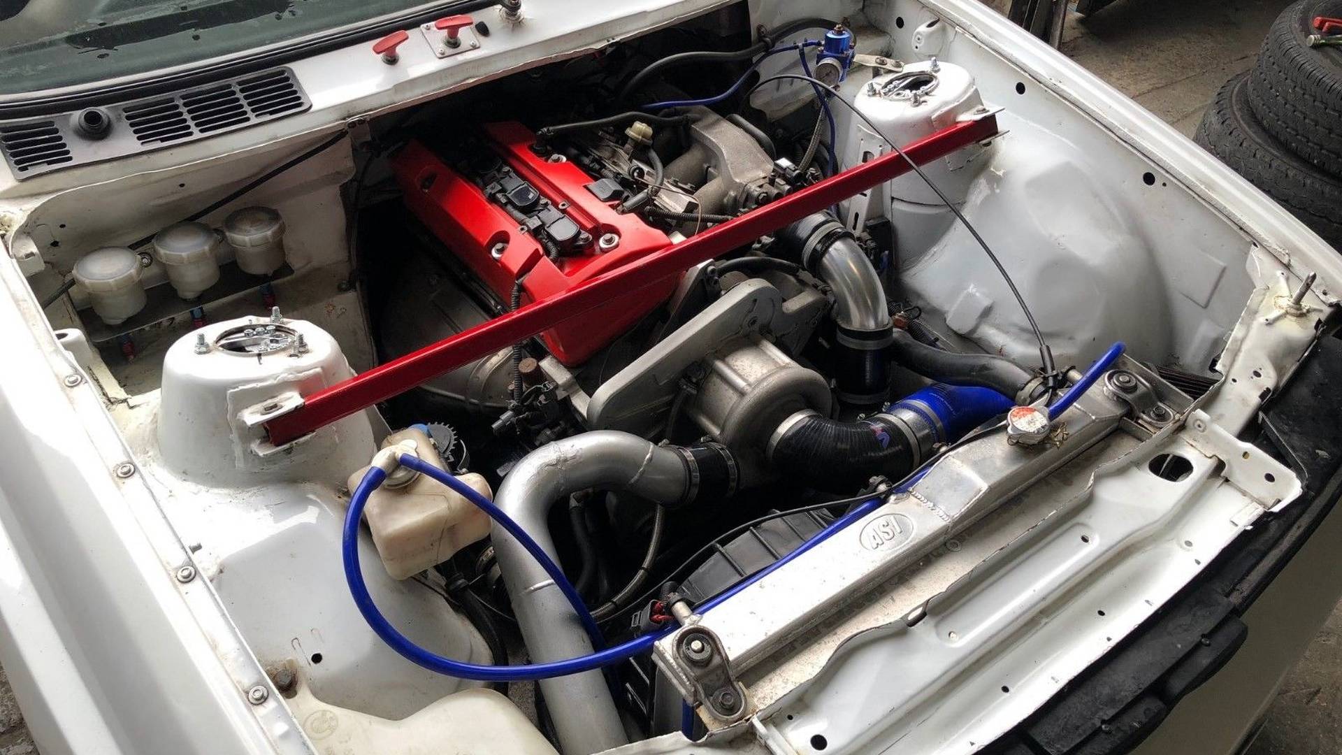 BMW E30 with Mid-Mounted Supercharged Honda S2000 Motor For Sale