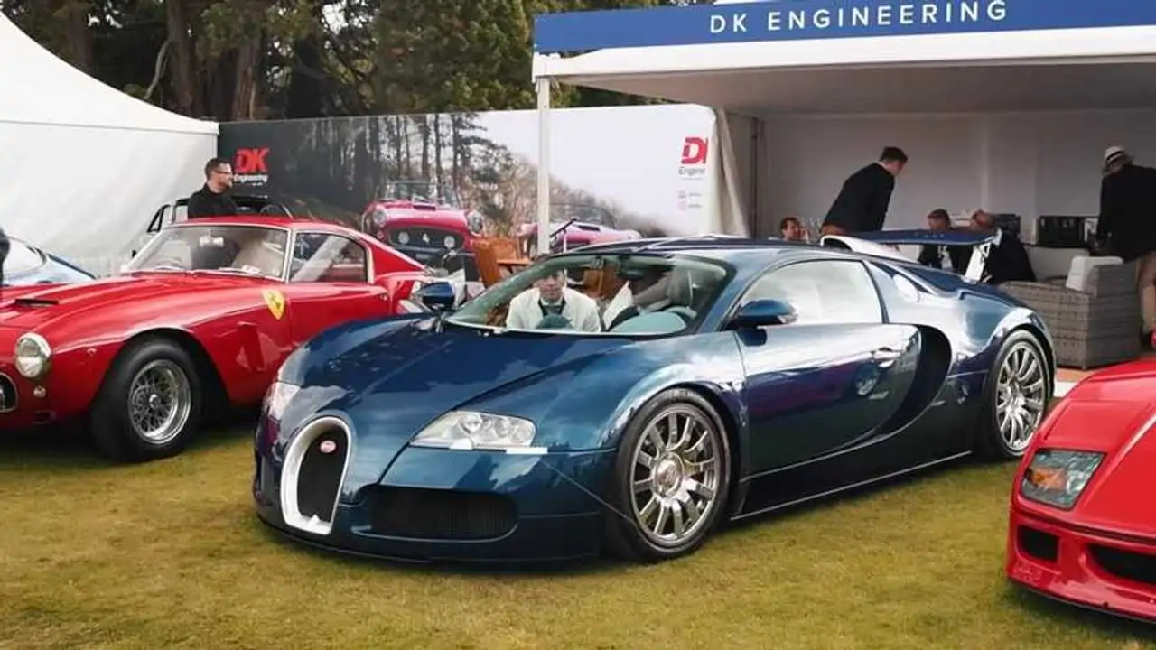 Watch Bugatti Veyron get a special application of Ferrari paint