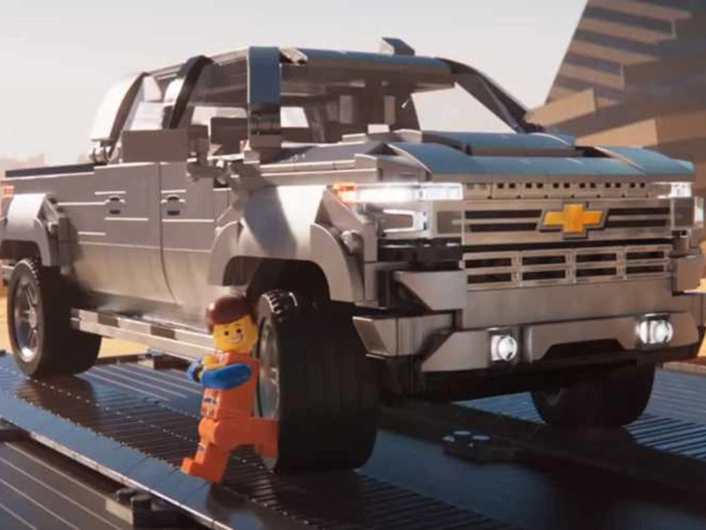 Chevy Silverado Bricked in Cheeky Lego Movie 2 Ad