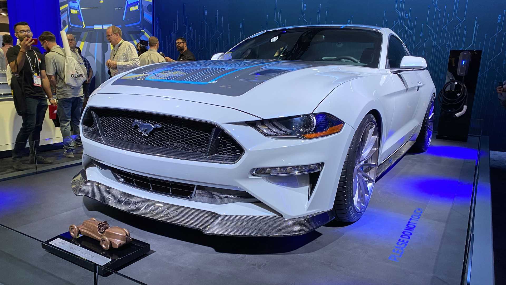 Ford Mustang Lithium Electric EV Shocks SEMA with 900 HP, Six Speed Manual