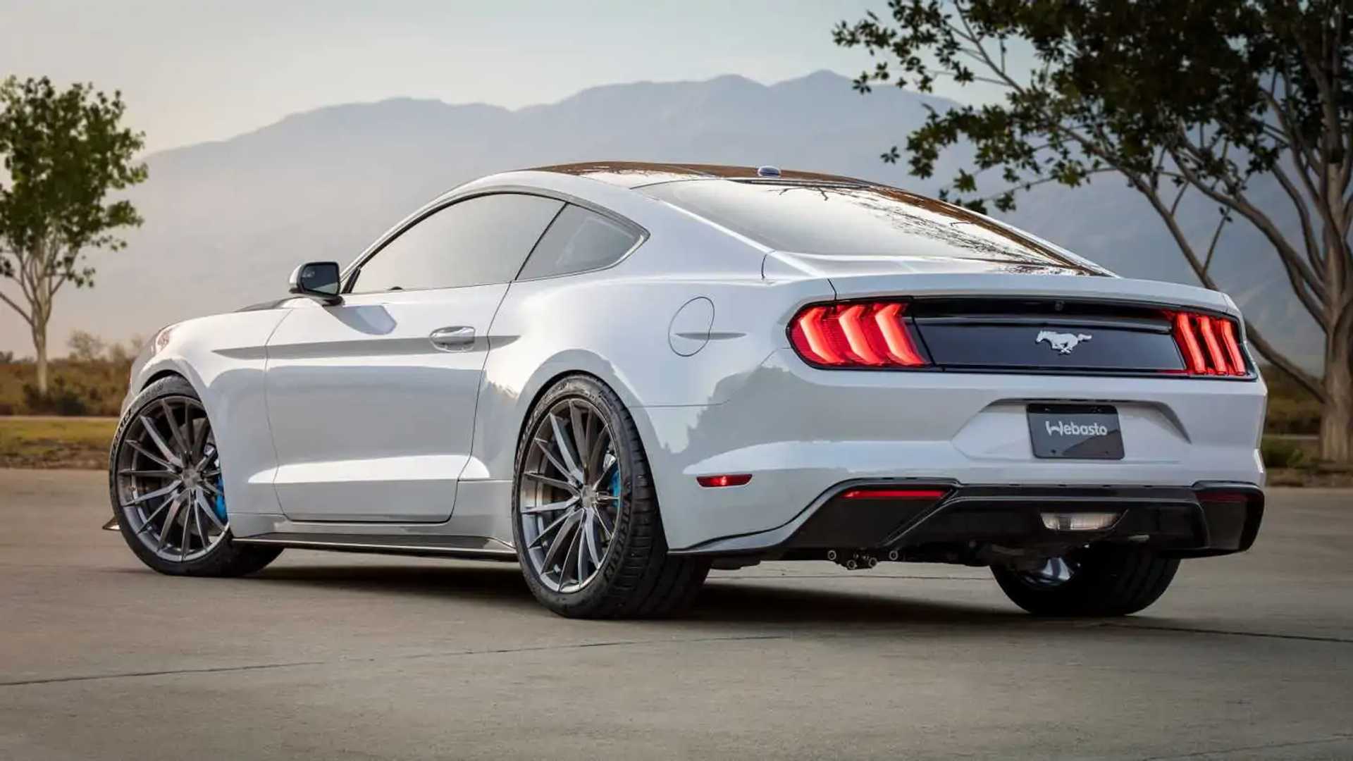 Ford Mustang Lithium Electric EV Shocks SEMA with 900 HP, Six Speed Manual