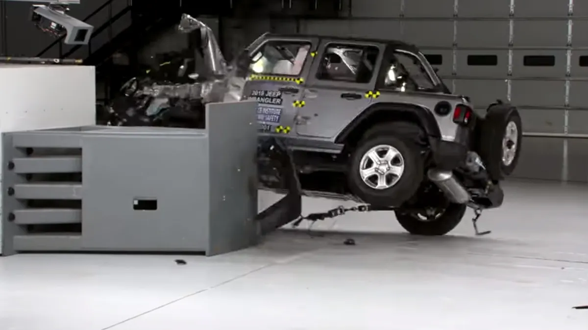 Jeep Considering Changes After Wrangler Flips In IIHS Crash Test?