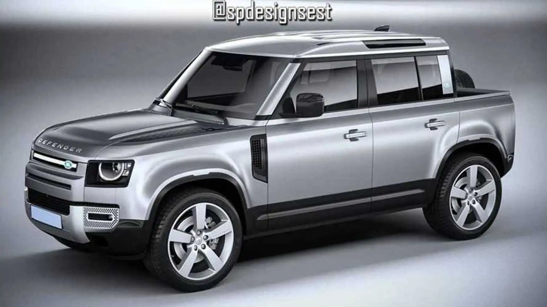 2020 Land Rover Defender Truck rendering has tiny bed