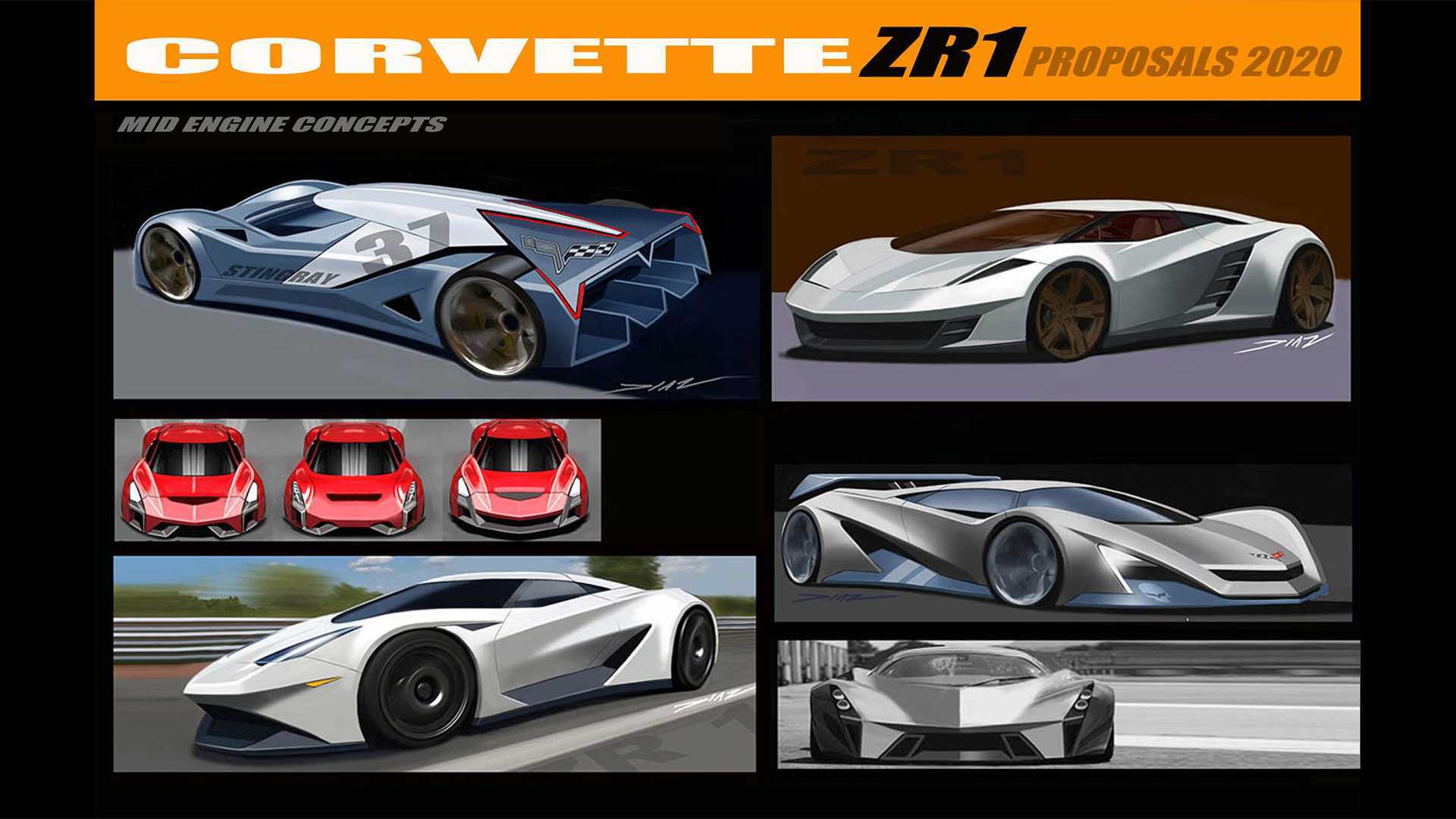 The Corvette's Mid-Engine Design Sketches from the Early Years Show a Different Vehicle