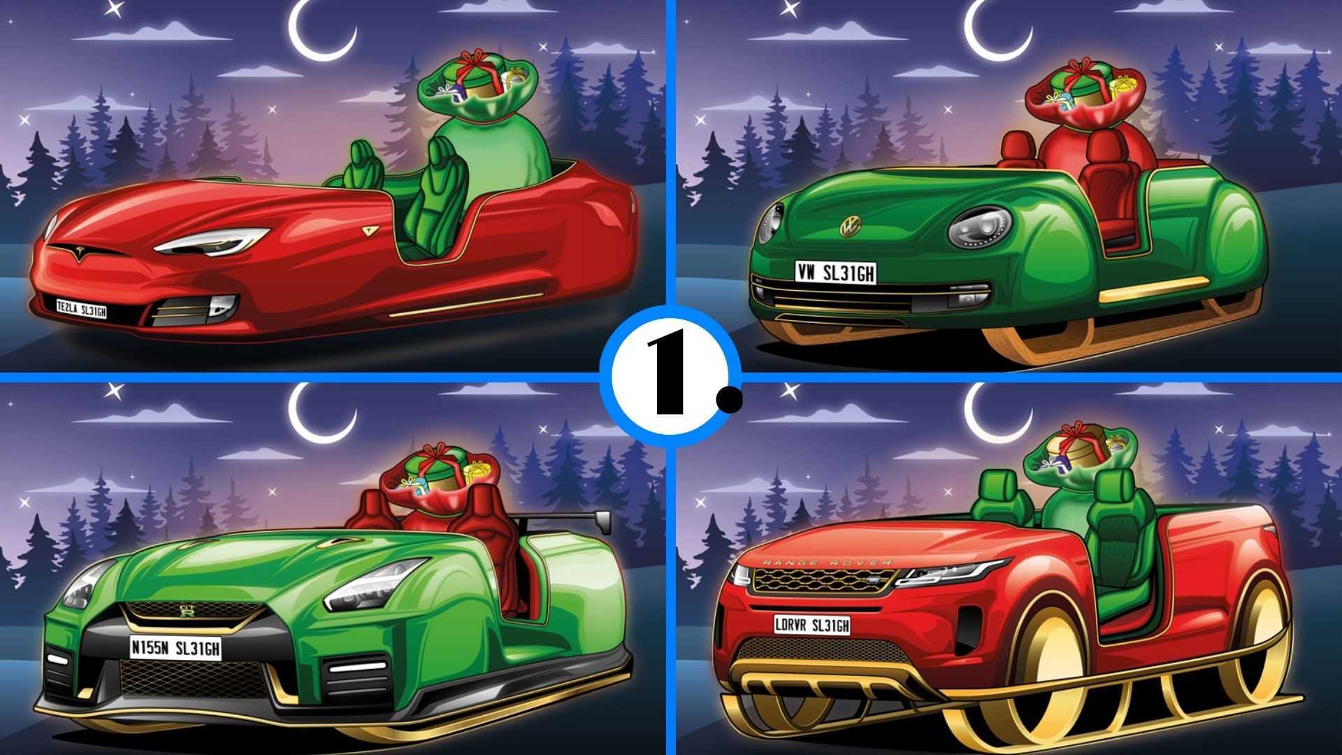 Santa's Sleigh if It Was Built by Different Automakers