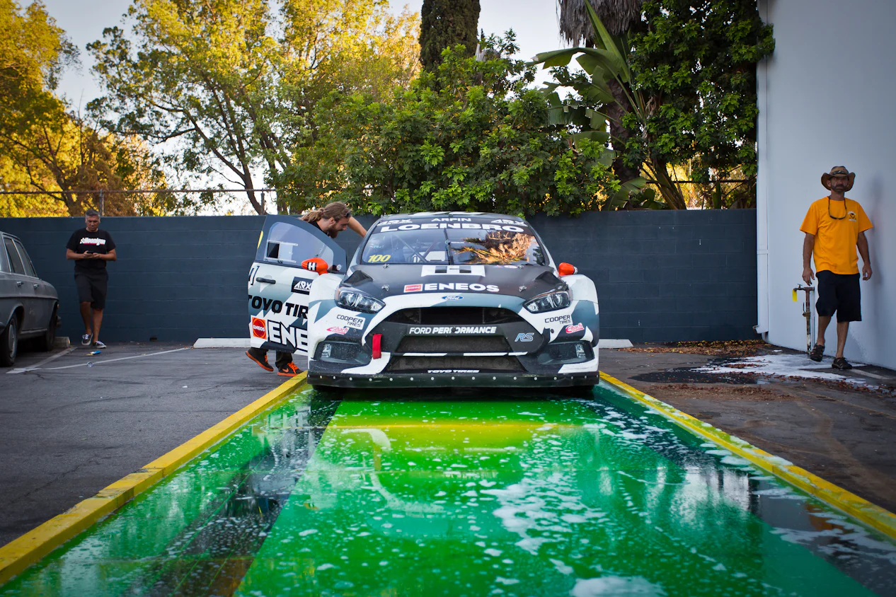 Can a 650-HP Rallycross Car Launch in Half an Inch of Dish Soap