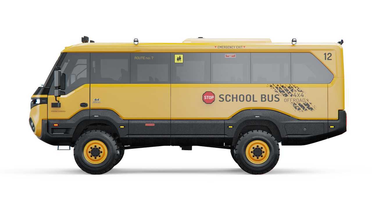 Torsus Praetorian School Bus on-Road Fears No Snow Day