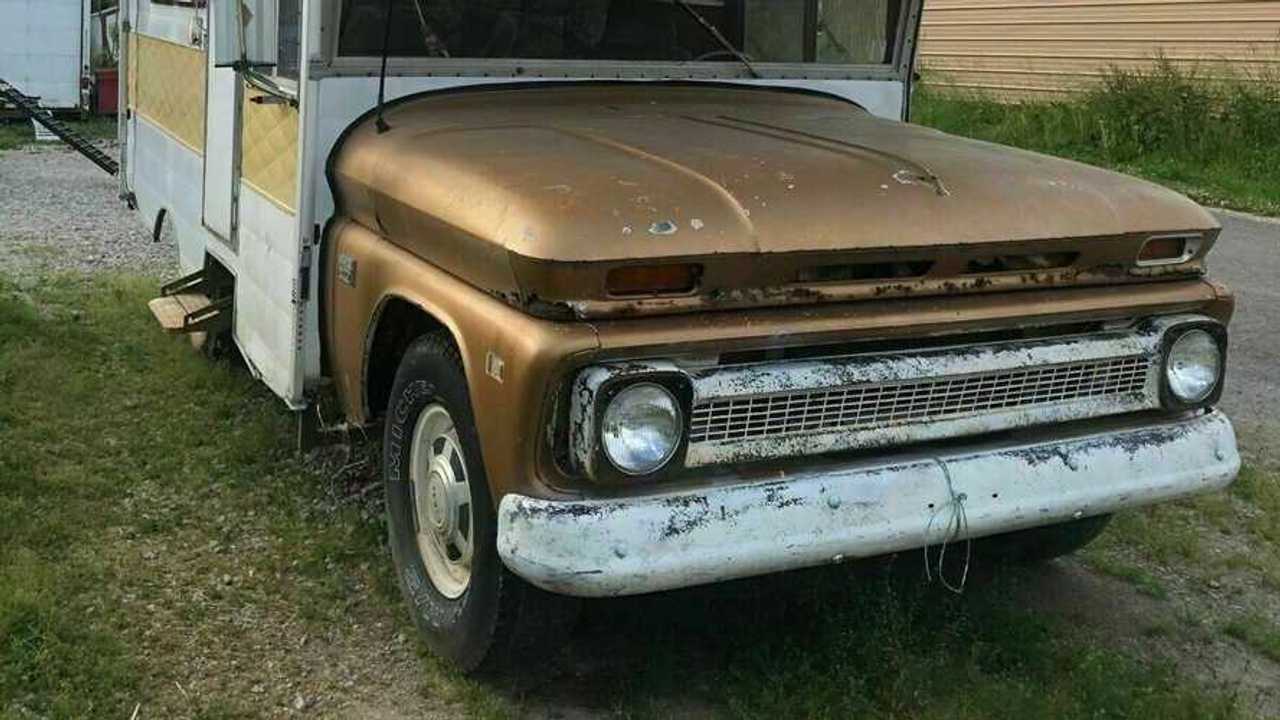 This 1966 Chevrolet Pickup Camper doesn't even have a Cab