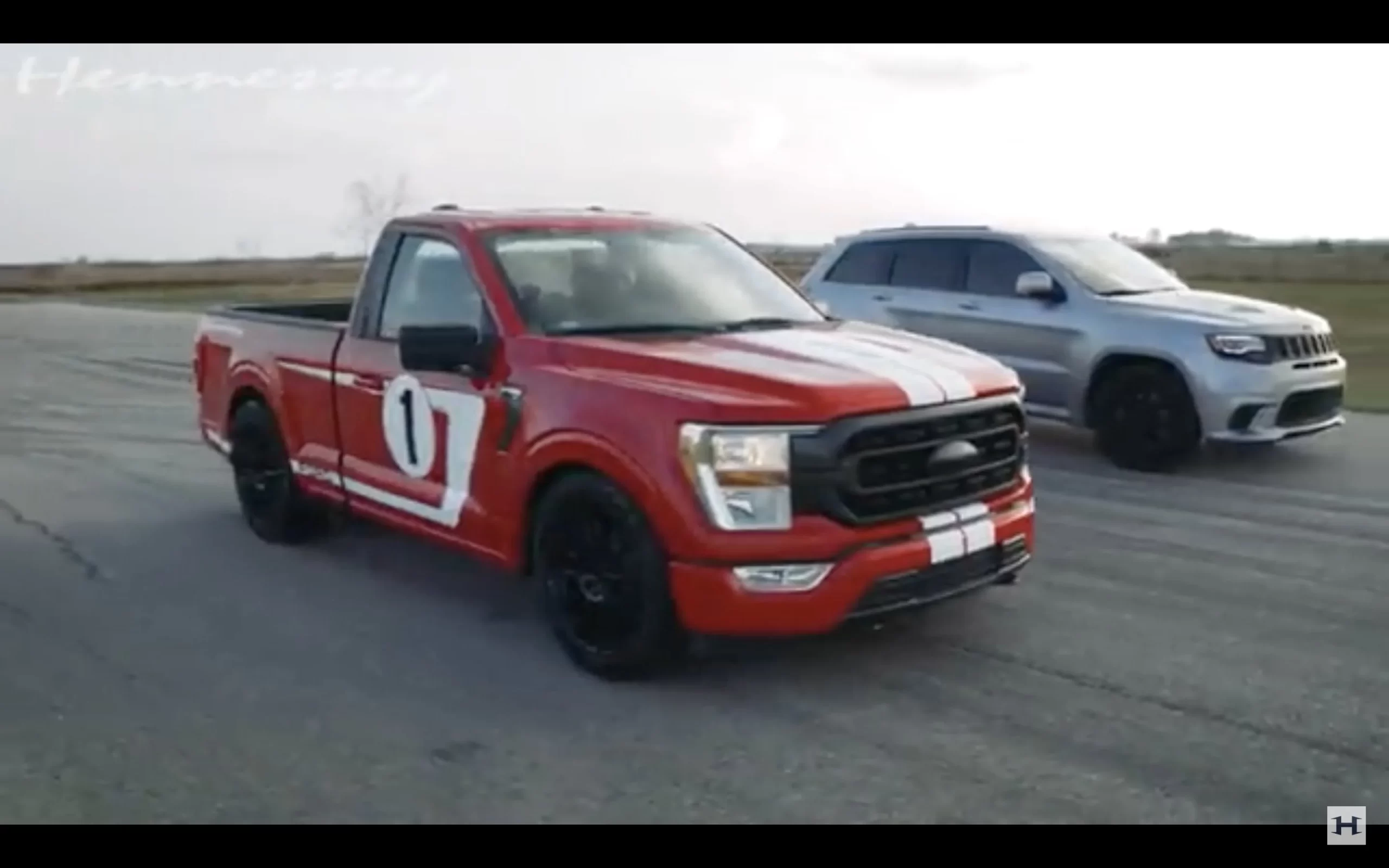 Jeep Trackhawk Vs Supercharged F-150 Hennessey Drag Race Wasn’t Even Close