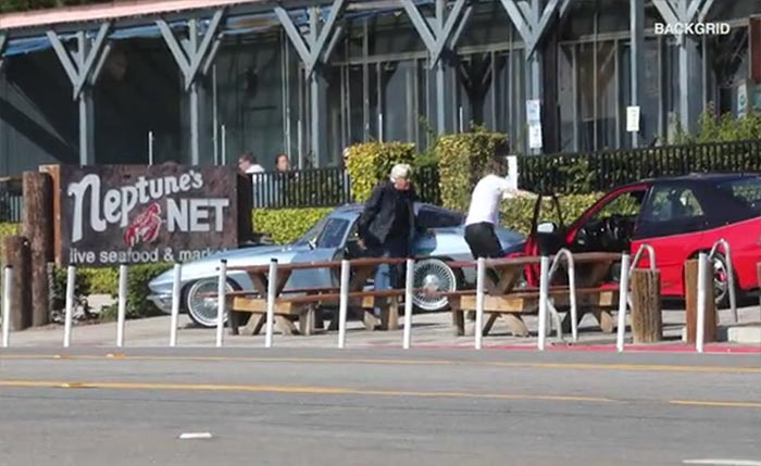 Yikes! Jay Leno Stops Custom Lexus From Rolling Into Classic Corvette