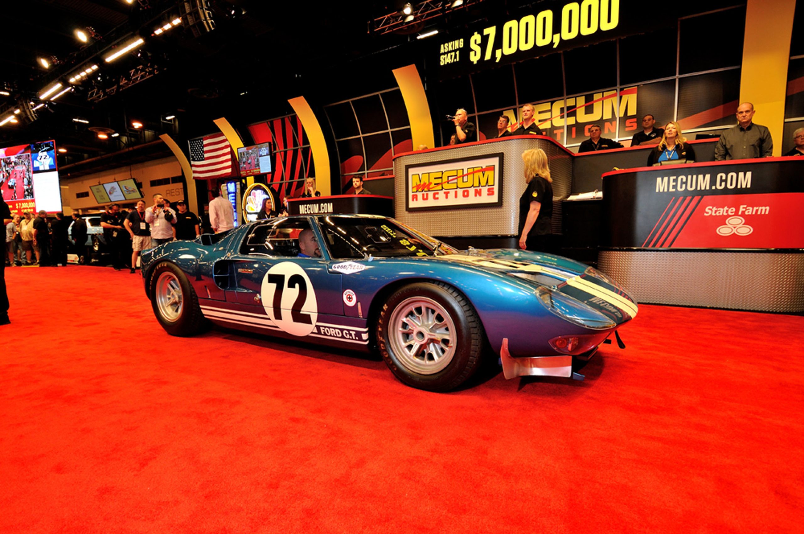 The 1964 Ford GT40 prototype is sold at auction for $7 million