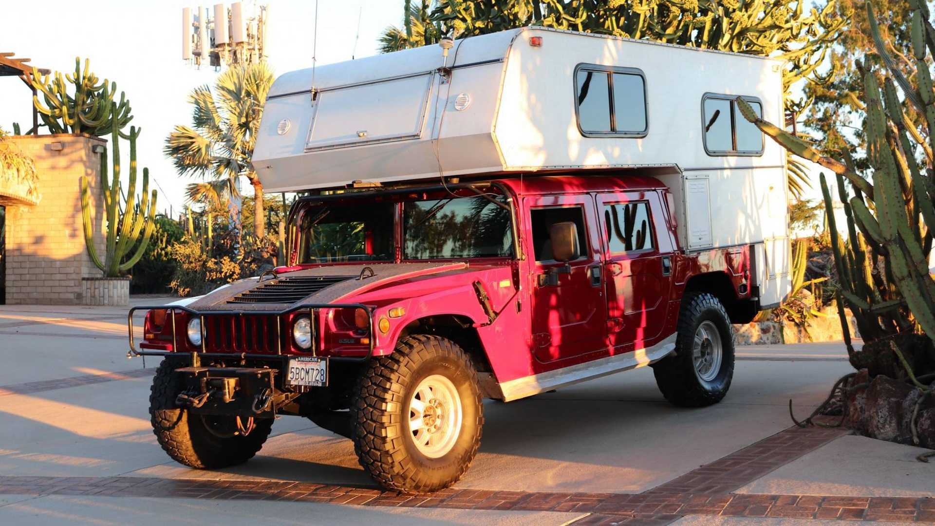 The Ultimate Overlander: Hummer H1 with Truck Camper for Sale