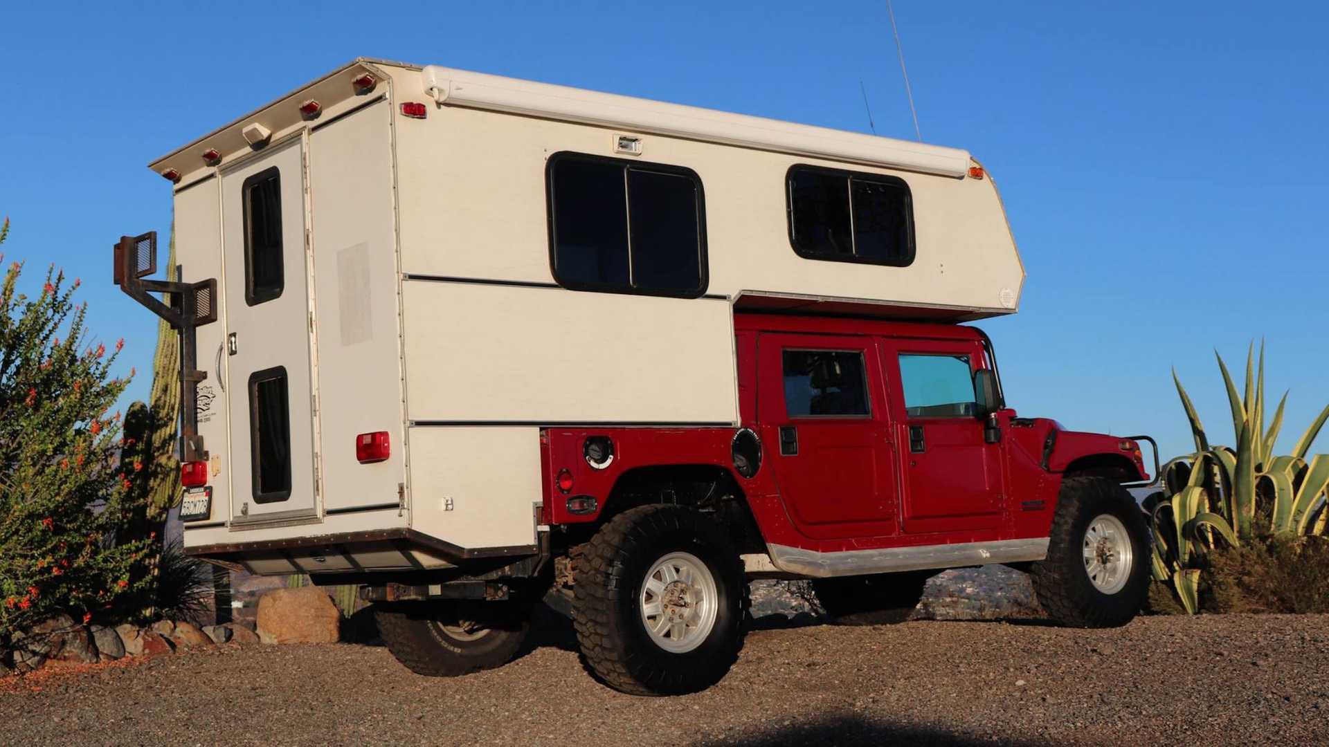 The Ultimate Overlander: Hummer H1 with Truck Camper for Sale