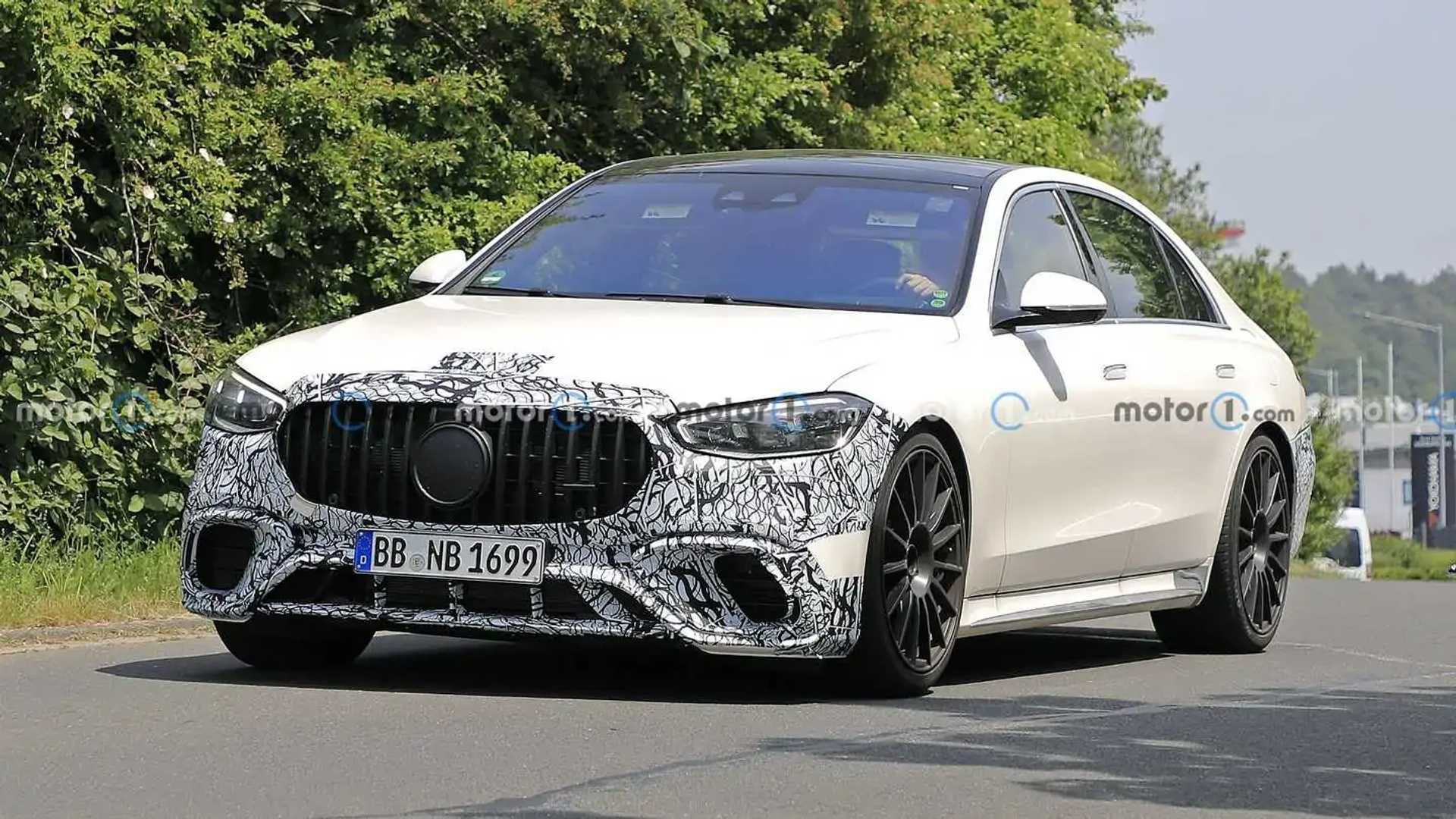 2022 Mercedes AMG S63e Plug In Hybrid Spied Not Hide Much