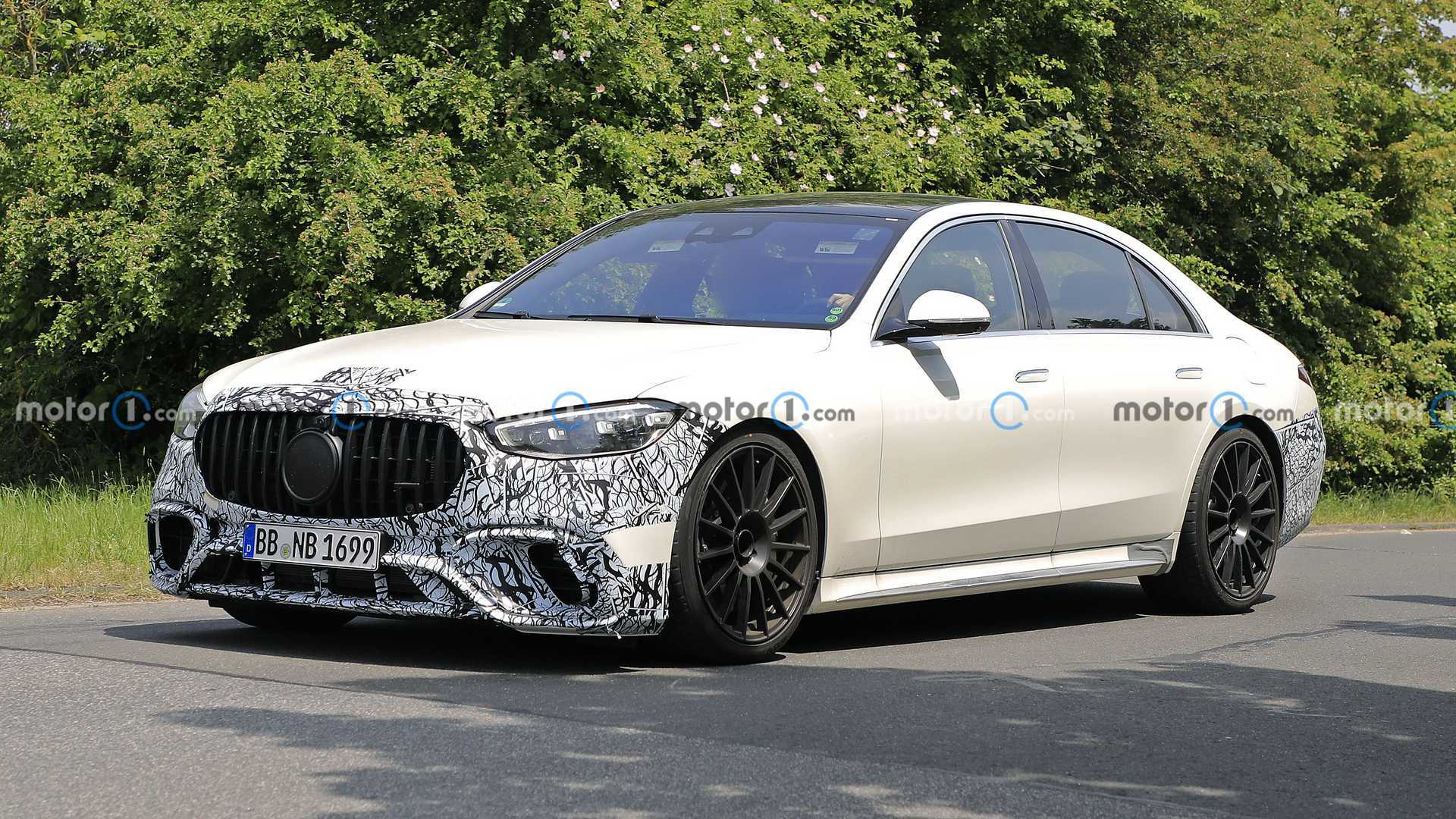 2022 Mercedes AMG S63e Plug In Hybrid Spied Not Hide Much