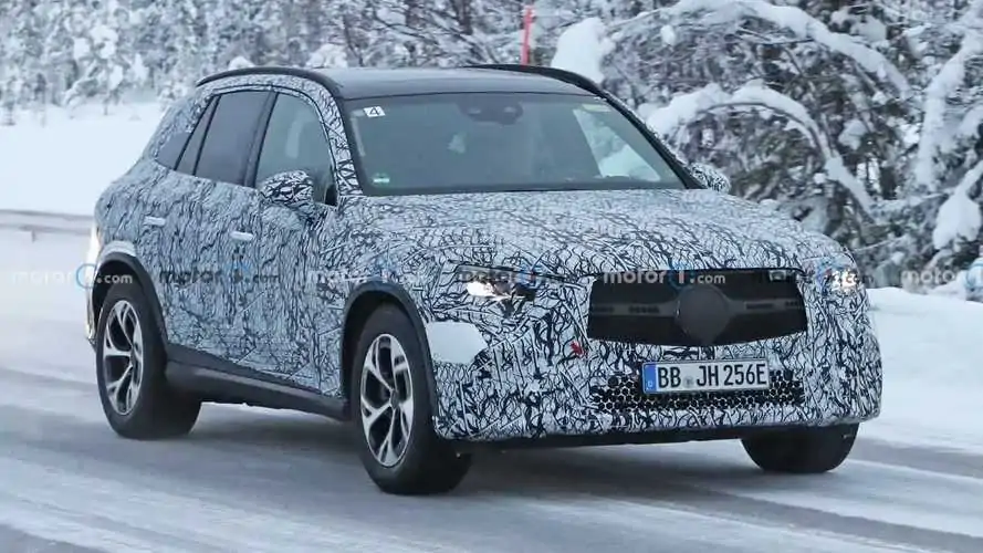 2023 Mercedes GLC Spied without Camo while being loaded into Truck