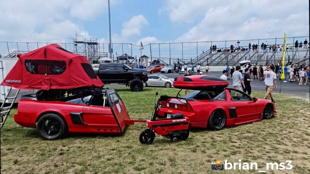 Acura NSX with matching trailer made from actual NSX