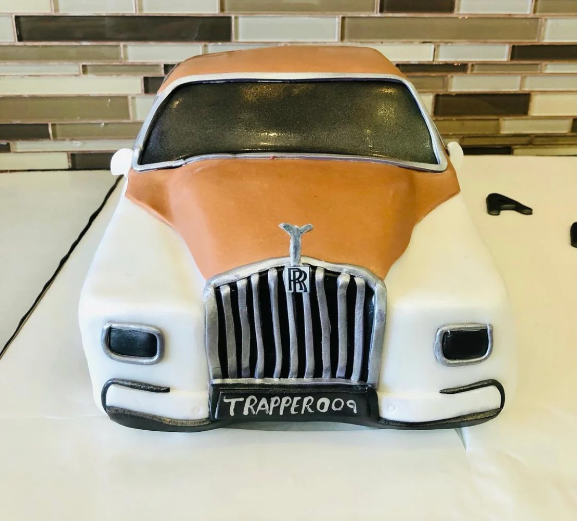 Rolls-Royce sent a car-shaped cake to his Phantom