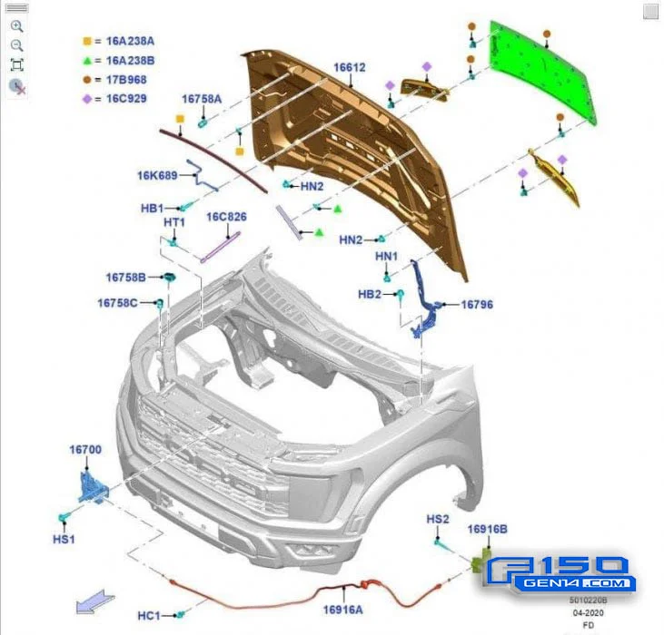 2021 Ford F-150 Raptor Frontend Fully Revealed in Leaked Drawing