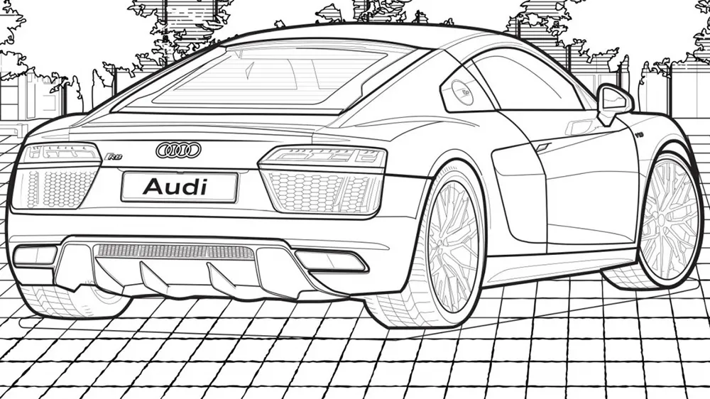 Coloring book for Audi makes it easy to enjoy the time.