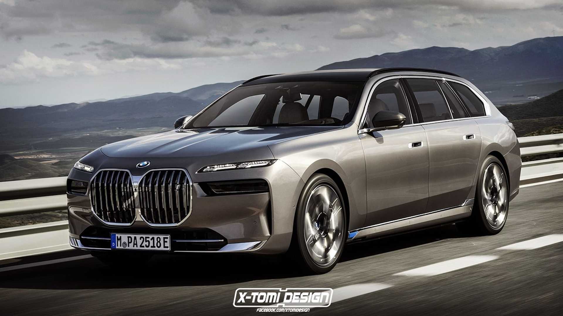 The BMW 7 Series' Unofficial rendering shows a big, bold wagon