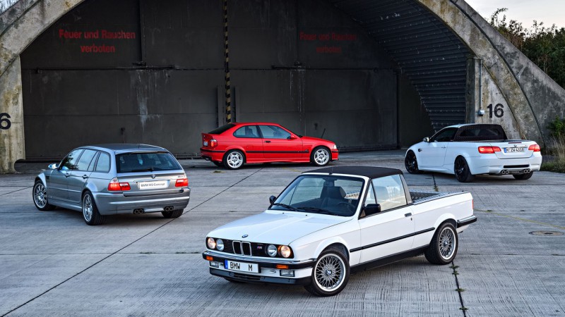 BMW showcases E30 and E92M3 pickups, E36M3 Compact, E46M3 Touring, and E36M3 Pickups