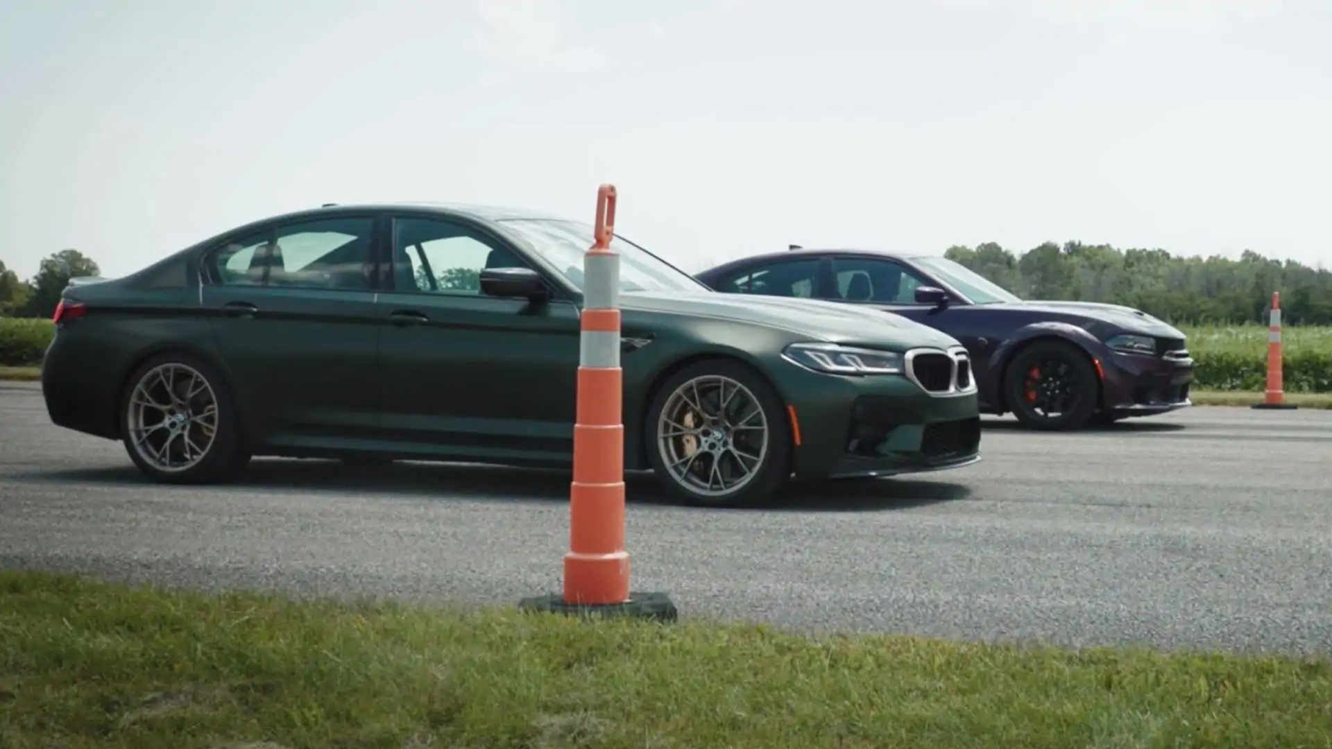 BMW M5 CS Lines Up Against Dodge Charger Hellcat Redeye For Drag Races