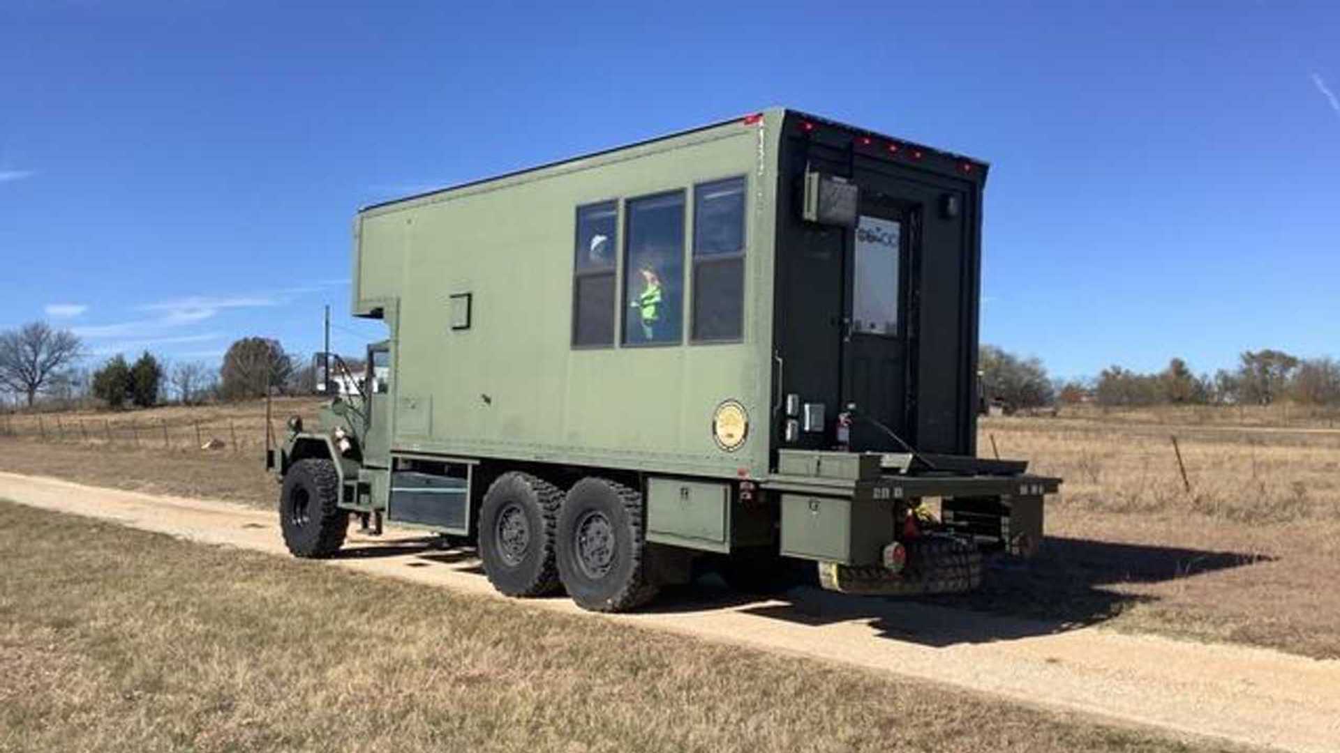 The Custom M36 Military Truck is a Cozy Log Cabin That You Can Buy