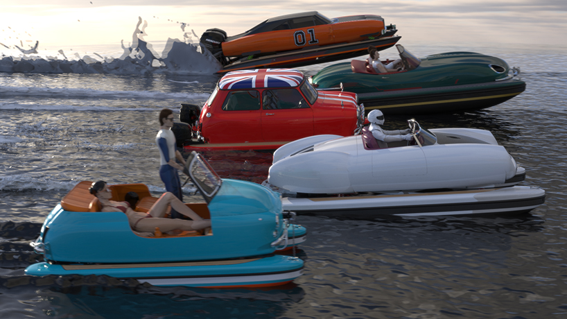 Floating Motors Reimagines the Boating Experience With Recreated Car Designs