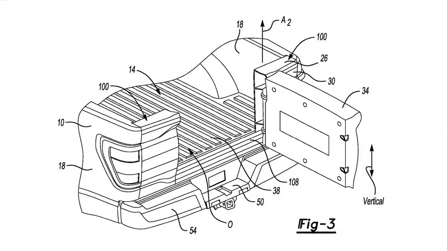 Ford Patents: Trisected Tailgate Opens Like a Door