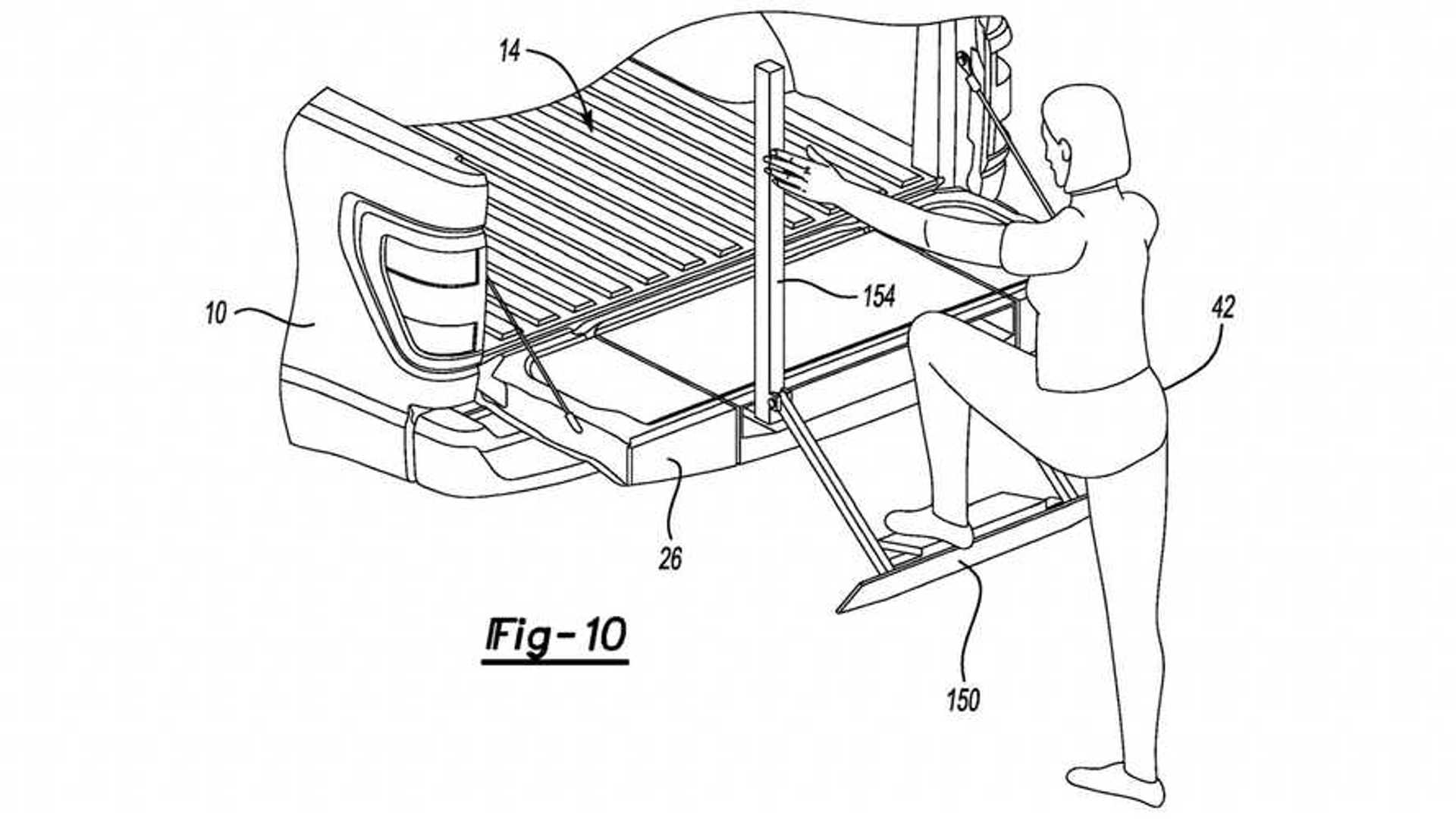 Ford Patents: Trisected Tailgate Opens Like a Door