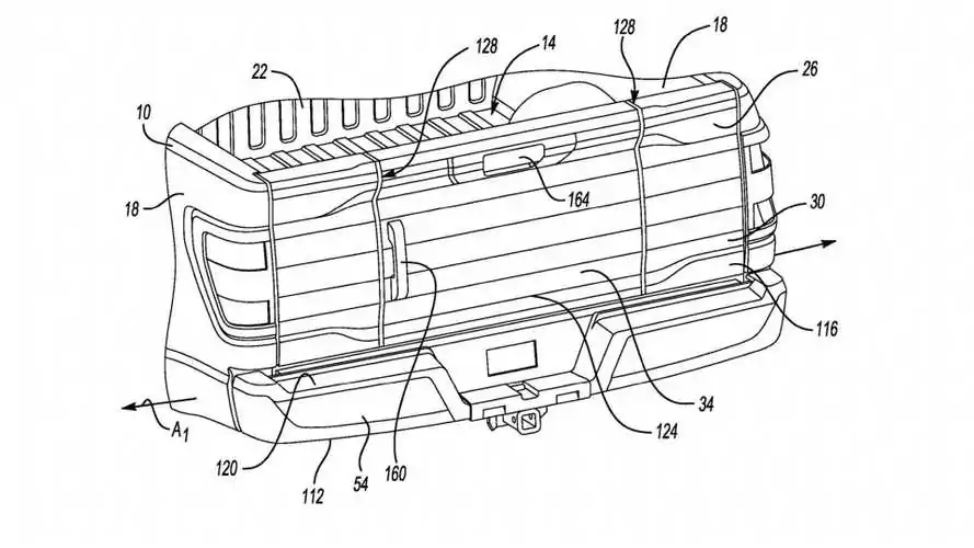 Ford Patents: Trisected Tailgate Opens Like a Door