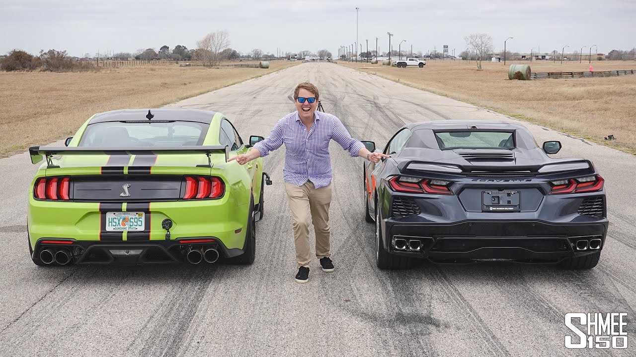 Shelby GT500 Drag Races Corvette C8 in YouTuber Vs Tuner Duels