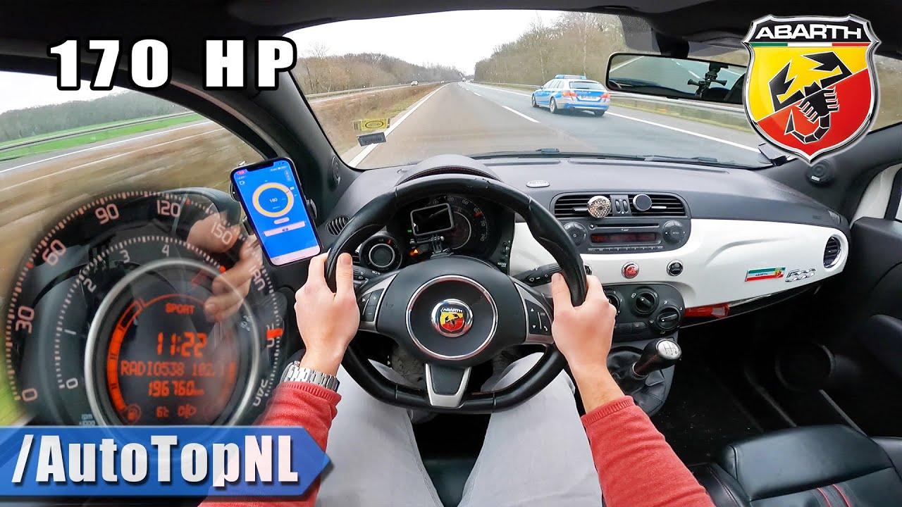 Enjoy a Bumpy Ride on This Abarth 500 during Autobahn Top Speed Run