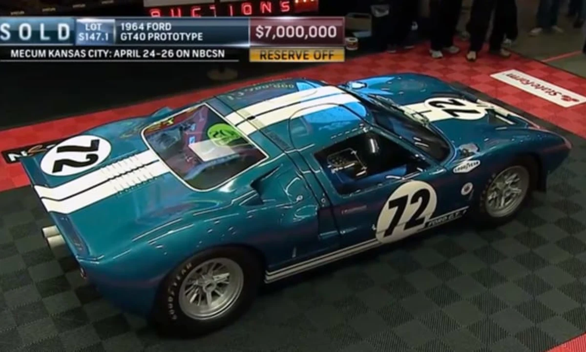 The 1964 Ford GT40 prototype is sold at auction for $7 million