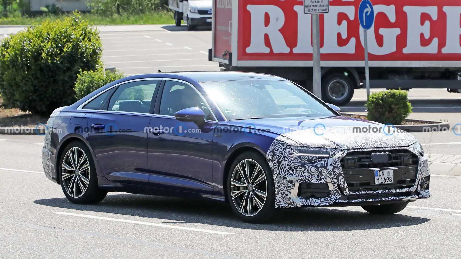 Audi A6 Sedan Spy shots Show Line Variant with Revamped Fascias