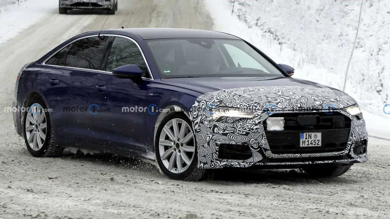 Audi A6 Sedan Spy shots Show Line Variant with Revamped Fascias