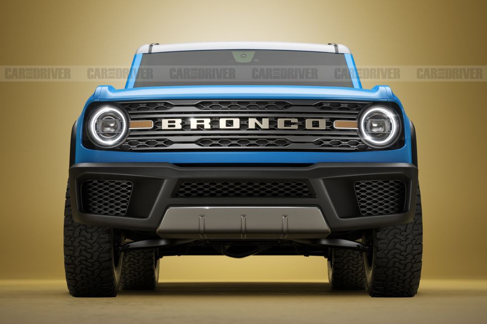 2021 Ford Bronco Rendering combines modern cues with original design