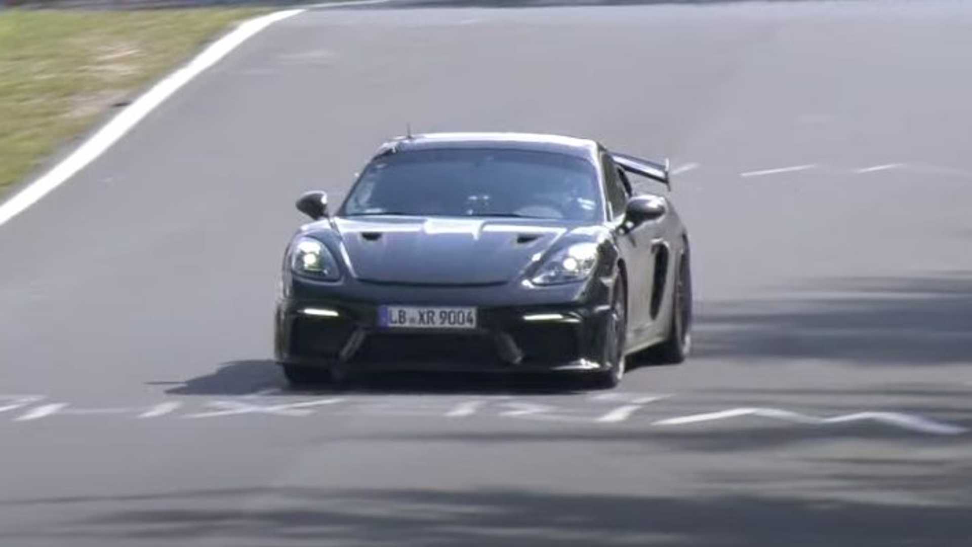 Porsche 718 Cayman GT4 RS Spied Test At The Ring