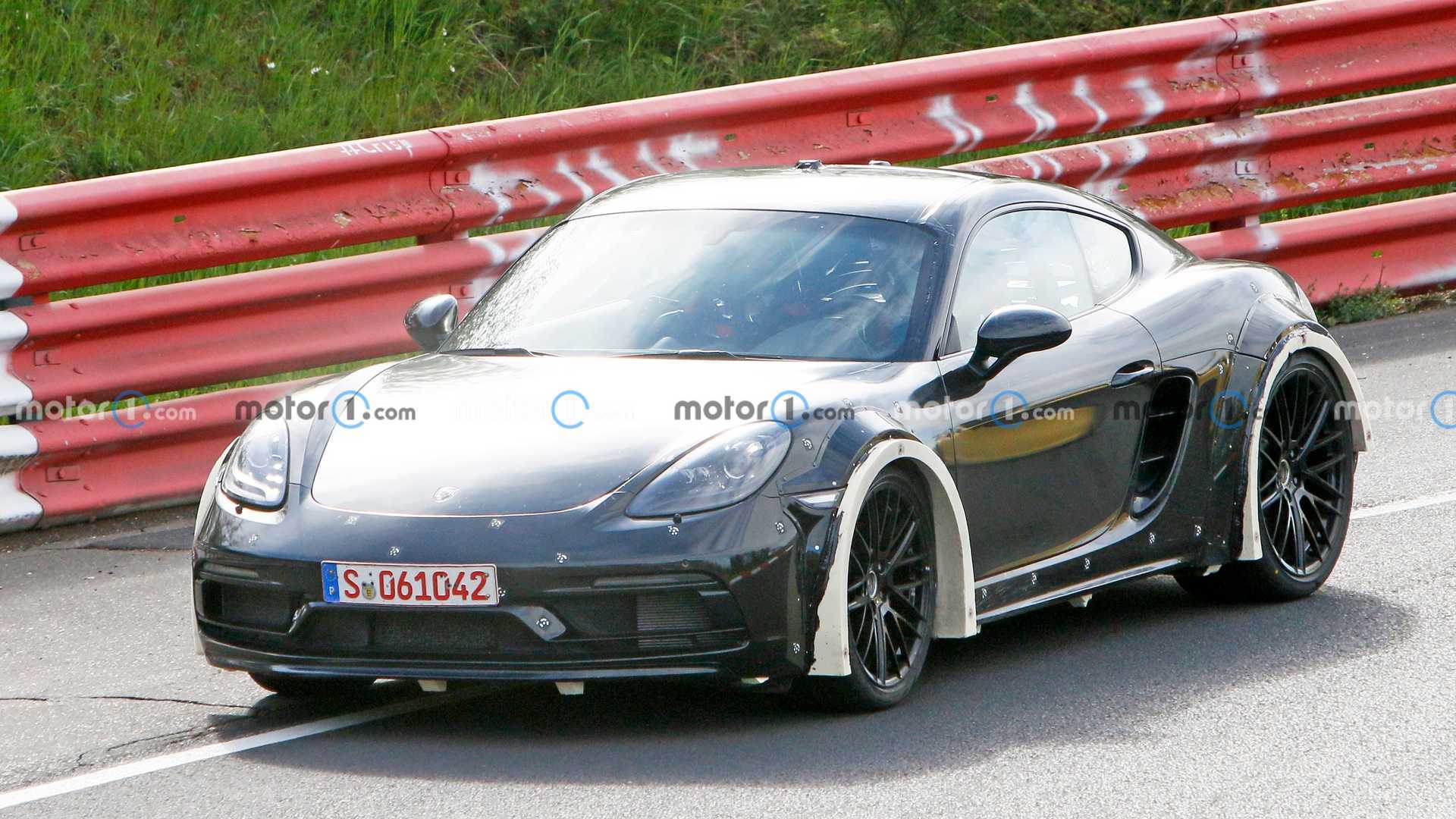 Bizarre Porsche Cayman Widebody Testing Mule Found At The Nurburgring