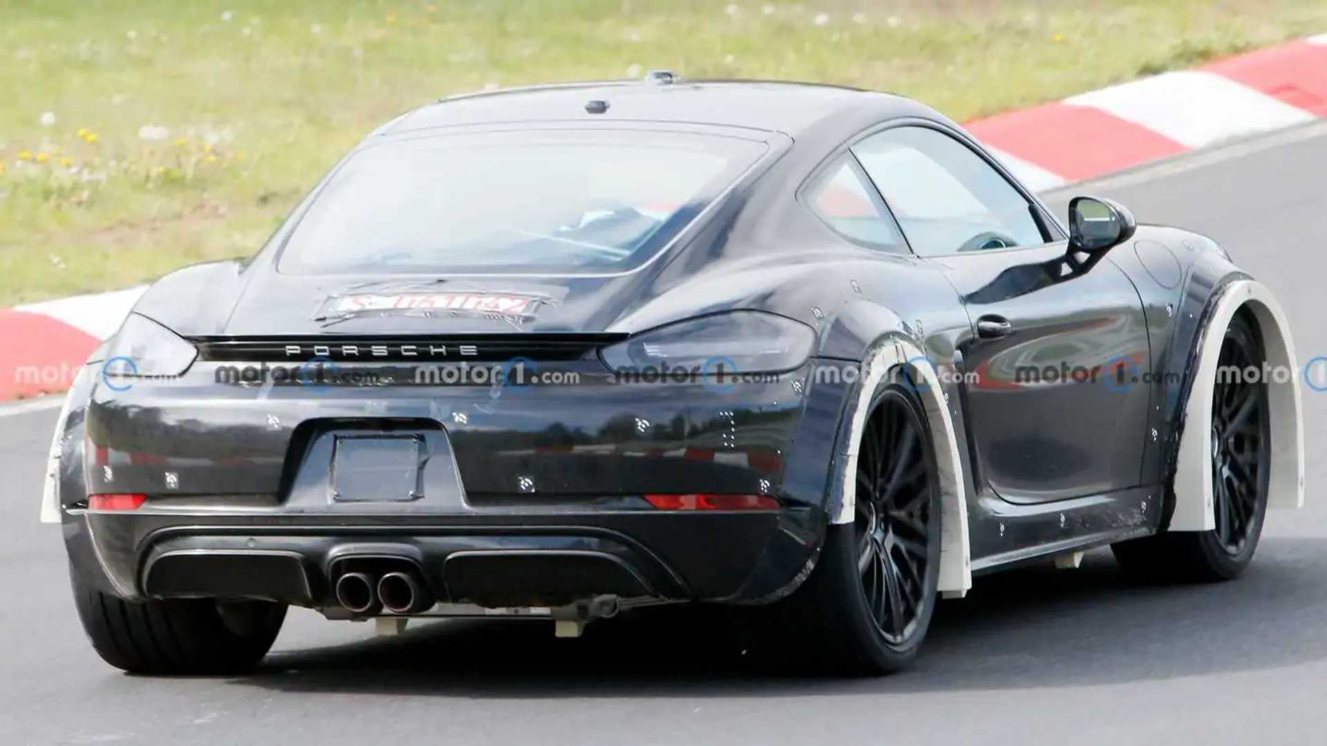 Bizarre Porsche Cayman Widebody Testing Mule Found At The Nurburgring