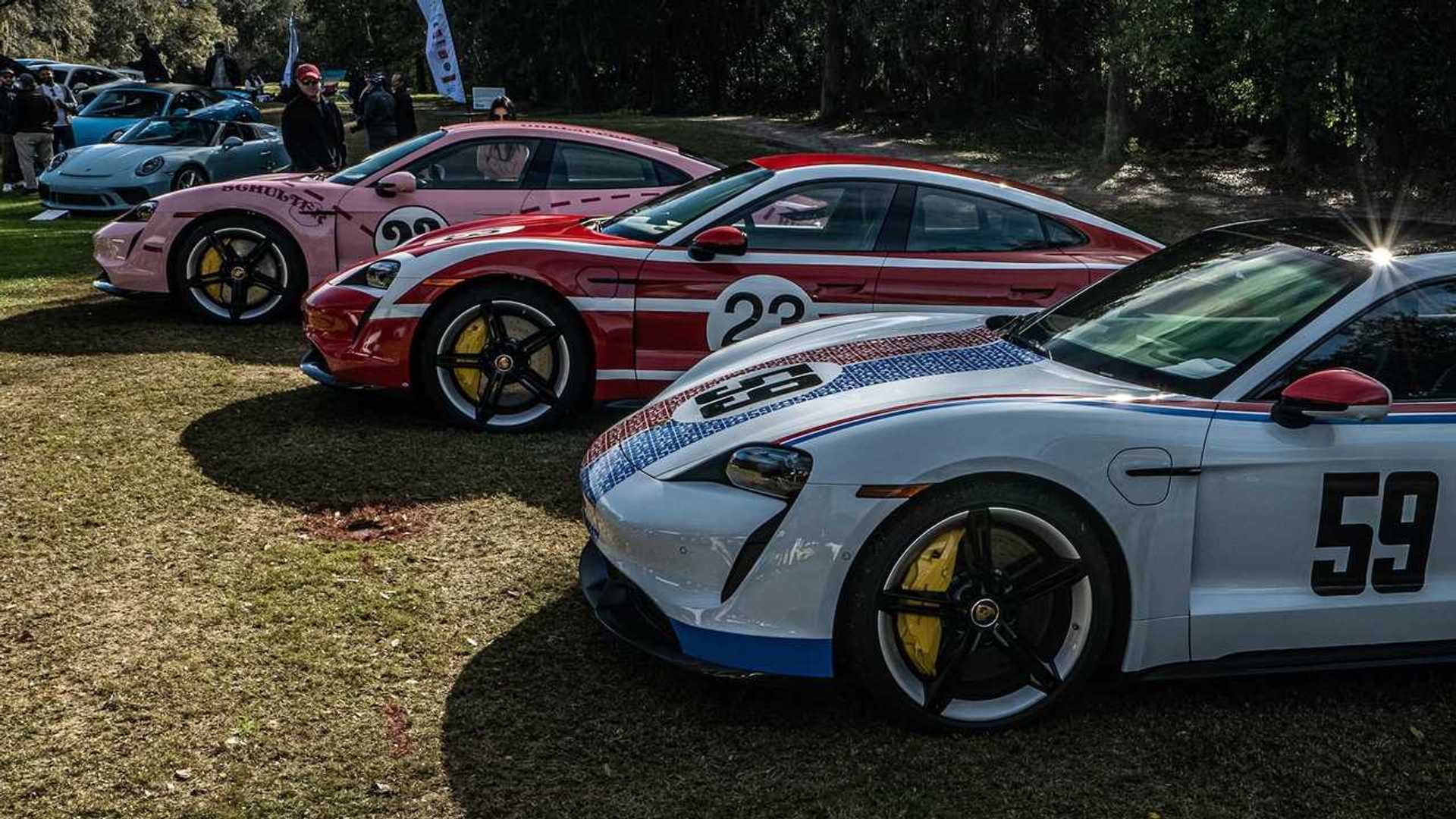 Porsche Taycan gets three equally cool racing liveries