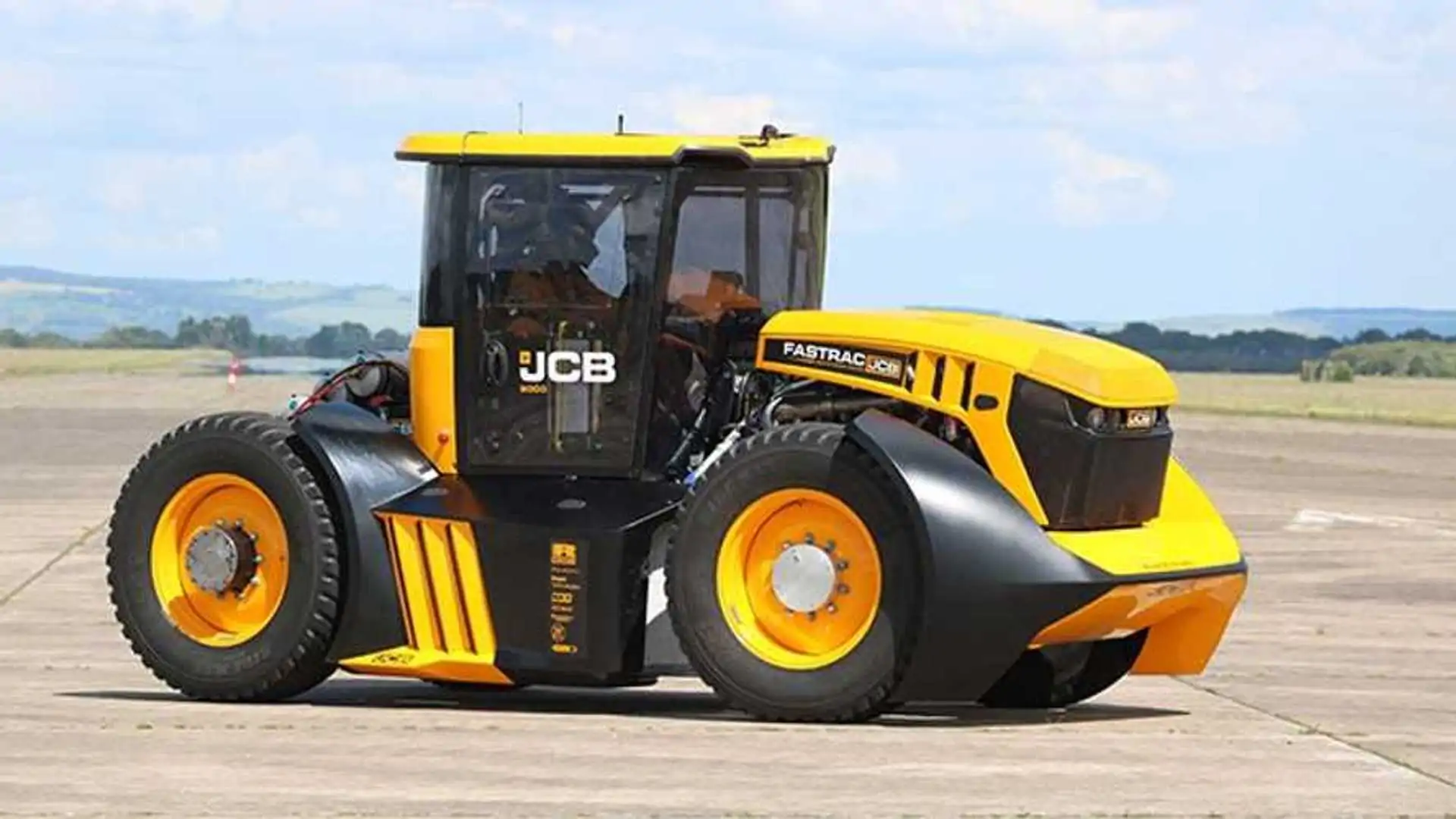 You can see the fastest tractor in the world hit 135 MPH